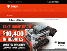 Tablet Screenshot of bobcatbarrie.com
